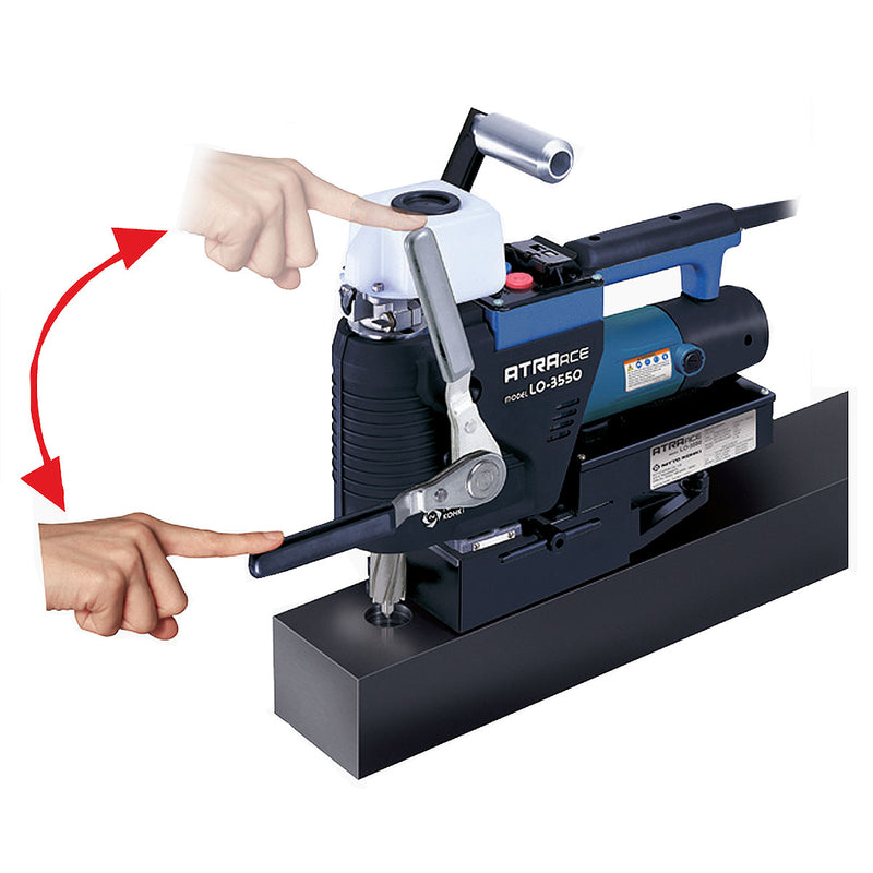 Máy khoan từ Nitto Kohki ATRA ACE LO-3550 công suất 800W, đường kính lỗ khoan tối đa 35mm, thép tấm dày 50mm