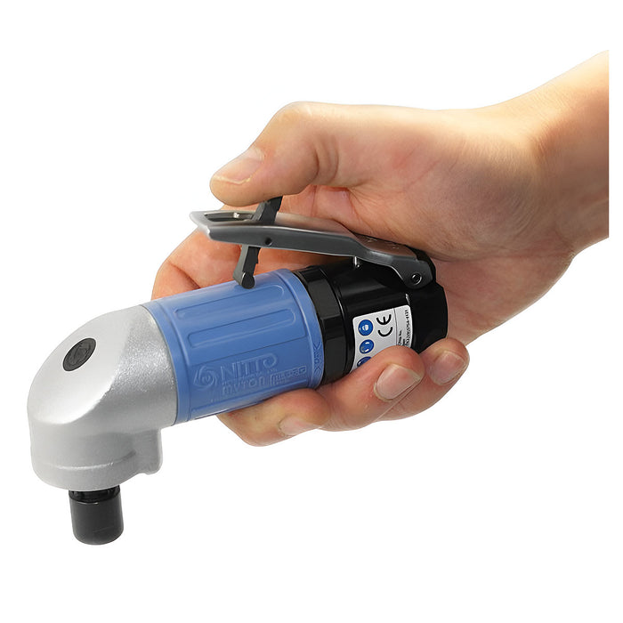 Máy chà nhám tròn dùng khí nén Nitto Kohki Myton MYS-20L đường kính đế nhám 25mm, 38mm, 50mm, công tắc bóp