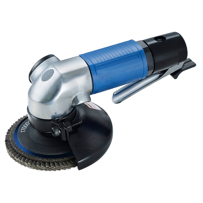 Máy chà nhám tròn dùng khí nén Nitto Kohki Myton MYS-40 đường kính đế nhám 100mm, công tắc bóp