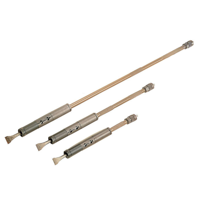 Máy đục xỉ hàn, bê tông bám dính trên kim loại dùng khí nén Nitto Kohki dòng Super Kelen chiều dài từ 537mm - 1377mm, đuôi gài 12.7mm