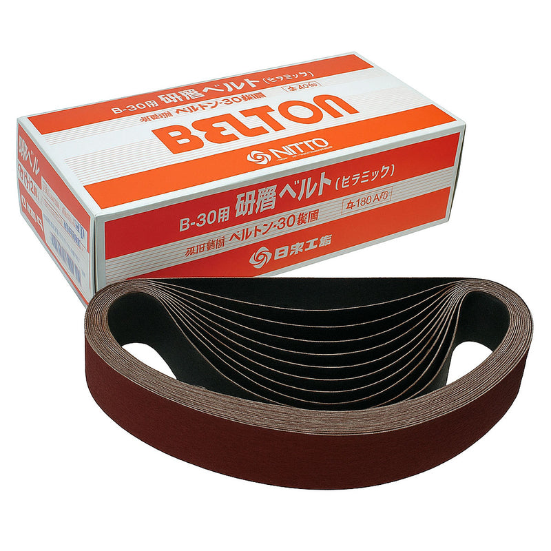 Hộp 20 miếng giấy nhám băng Nitto Kohki kích thước 540mm x 30mm, loại hạt Ceramic (CE)