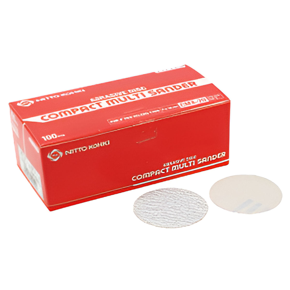 Hộp 100 miếng giấy chà nhám tròn Nitto Kohki đường kính 50mm