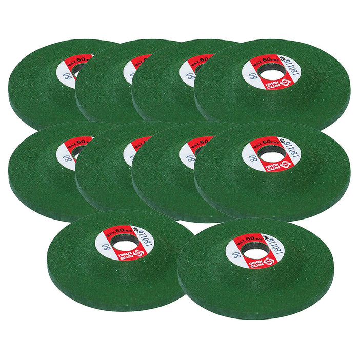 Hộp 10 đá mài Nitto Kohki TB11077 đường kính 58mm, chất liệu hạt nhôm Oxit cỡ hạt #80