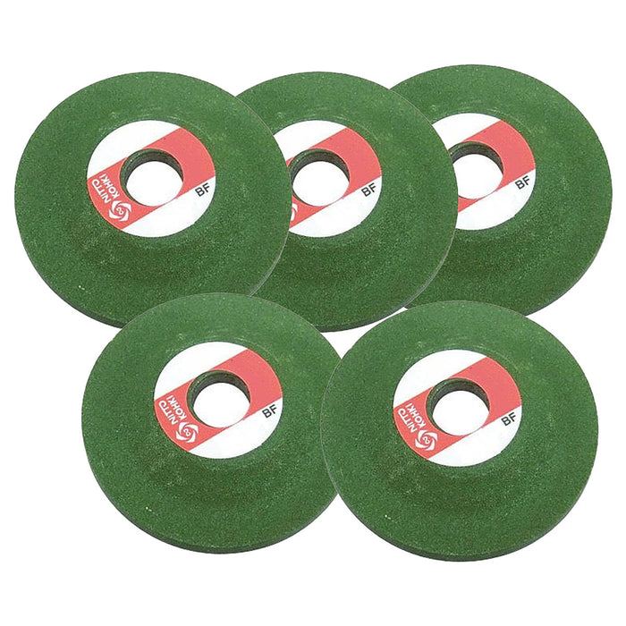 Hộp 5 đá mài Nitto Kohki đường kính 58mm, chất liệu hạt nhôm Oxit cỡ hạt từ #46 đến #120