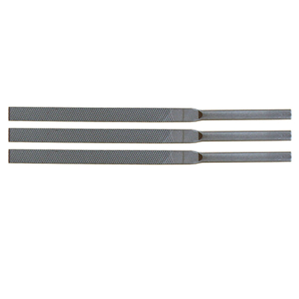 Hộp 3 dũa kim loại đầu dẹt Nitto Kohki LF-13 TB11091 đuôi trơn 3mm, đường kính mũi 4.5mm, chiều dài 80mm