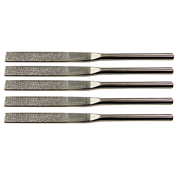 Hộp 5 dũa kim cương đầu dẹp Nitto Kohki TB11105 đường kính mũi 4.5mm, đuôi trơn 3mm, chiều dài 65mm