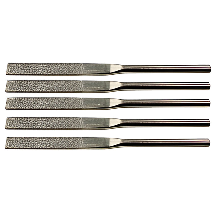 Hộp 5 dũa kim cương đầu dẹp Nitto Kohki TB11105 đường kính mũi 4.5mm, đuôi trơn 3mm, chiều dài 65mm