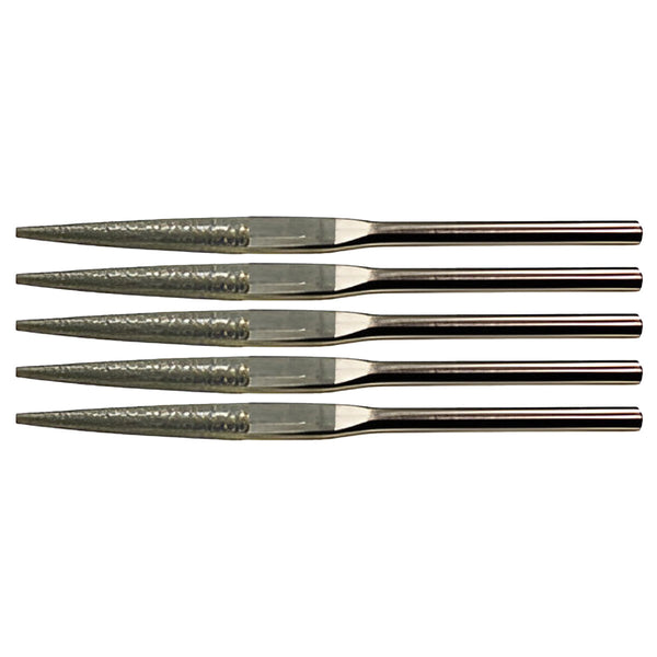 Hộp 5 dũa kim cương đầu bán nguyệt Nitto Kohki TB11108 đuôi trơn 3mm, chiều dài 65mm
