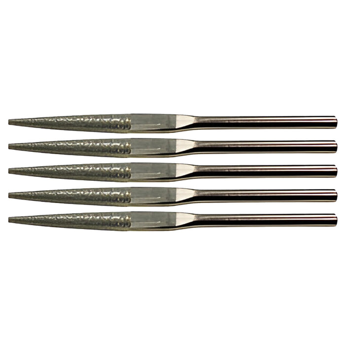 Hộp 5 dũa kim cương đầu bán nguyệt Nitto Kohki TB11108 đuôi trơn 3mm, chiều dài 65mm