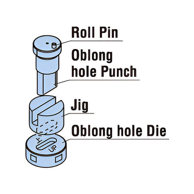 Cữ định vị mũi dột lỗ chữ nhật bo tròn 2 đầu Nitto Kohki kích thước 16mm x 8mm - 25mm x 18mm