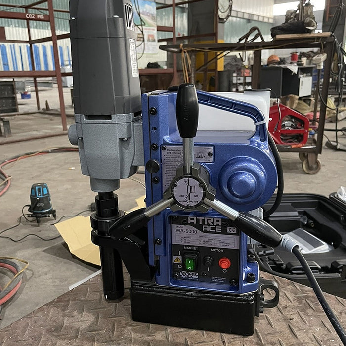 Máy khoan từ Nitto Kohki ATRA ACE WA-5000 công suất 1150W, đường kính lỗ khoan tối đa 50mm, thép tấm dày 75mm