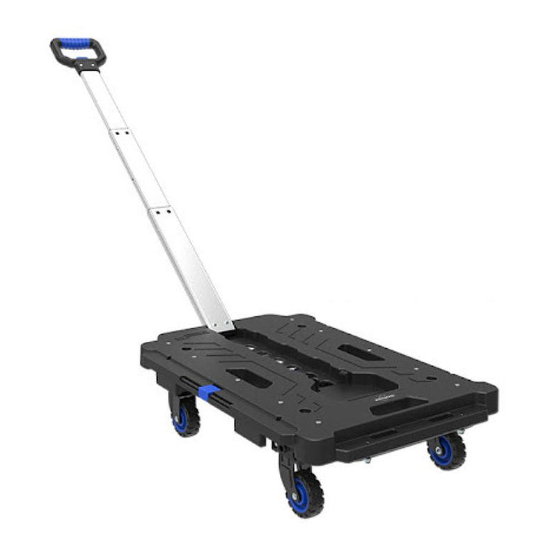 Xe đẩy hàng Nikawa, tải trọng 136kg, kích thước mặt sàn 600mm x 450mm, loại có 4 bánh xe, chất liệu nhựa cao cấp