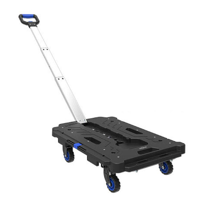 Xe đẩy hàng Nikawa, tải trọng 136kg, kích thước mặt sàn 600mm x 450mm, loại có 4 bánh xe, chất liệu nhựa cao cấp