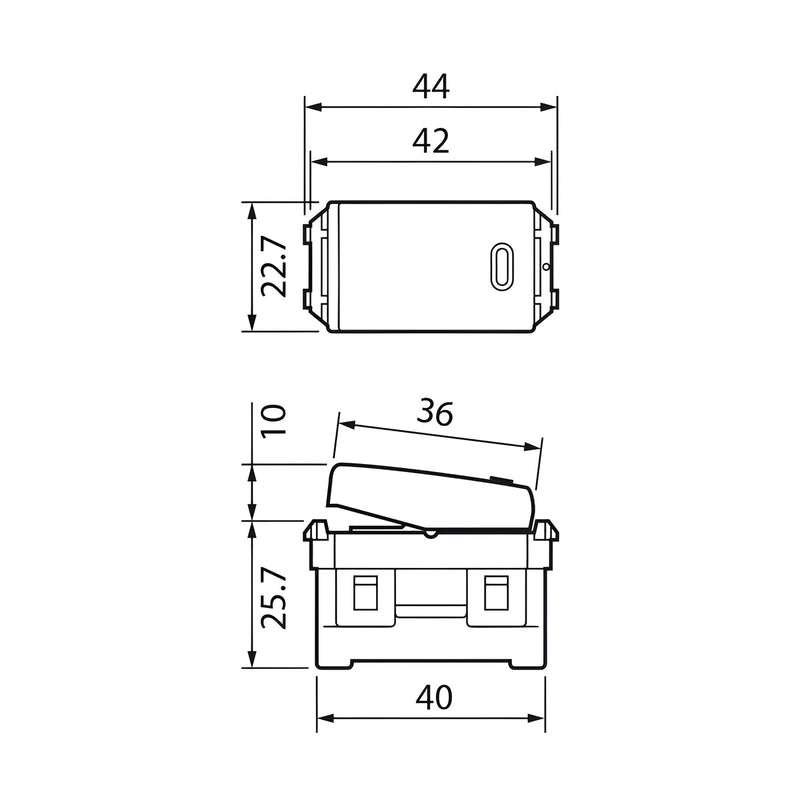 Công tắc 1 chiều Panasonic WEG5151 có đèn báo khi OFF