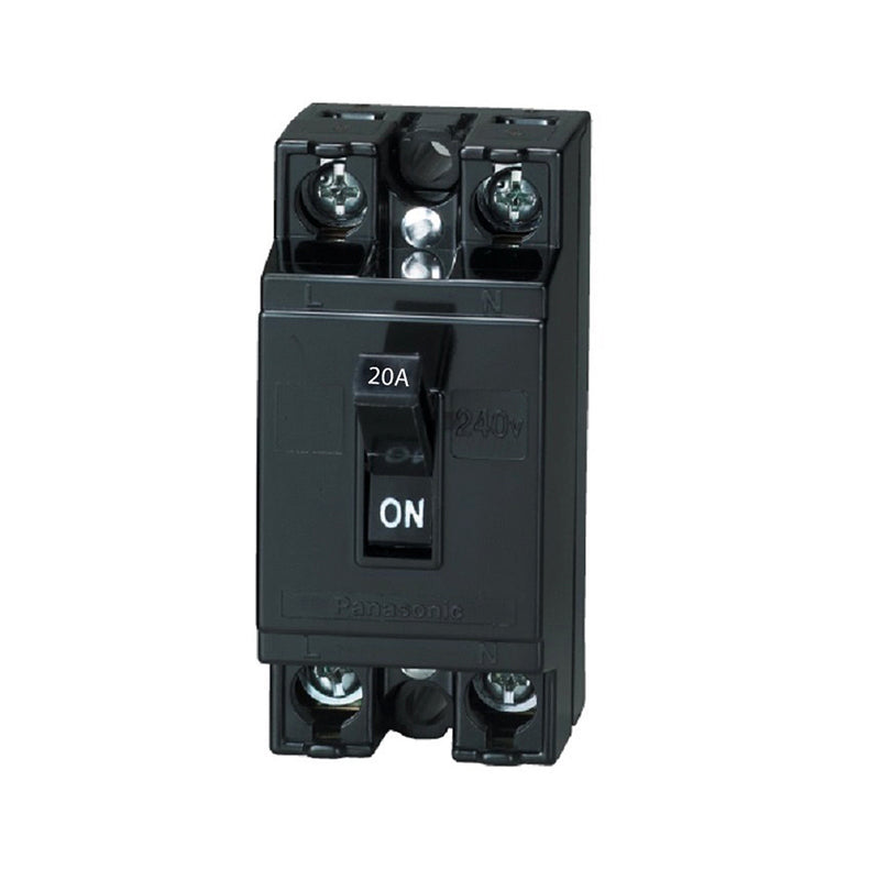 CB cóc bảo vệ quá tải Panasonic HB 2P1E (Safe Breaker), tải định mức từ 6A ~ 40A, dòng cắt 1kA - 1.5kA