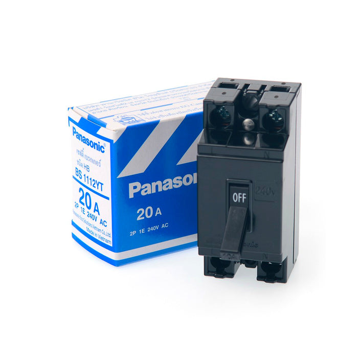 CB cóc bảo vệ quá tải Panasonic HB 2P1E (Safe Breaker), tải định mức từ 6A ~ 40A, dòng cắt 1kA - 1.5kA