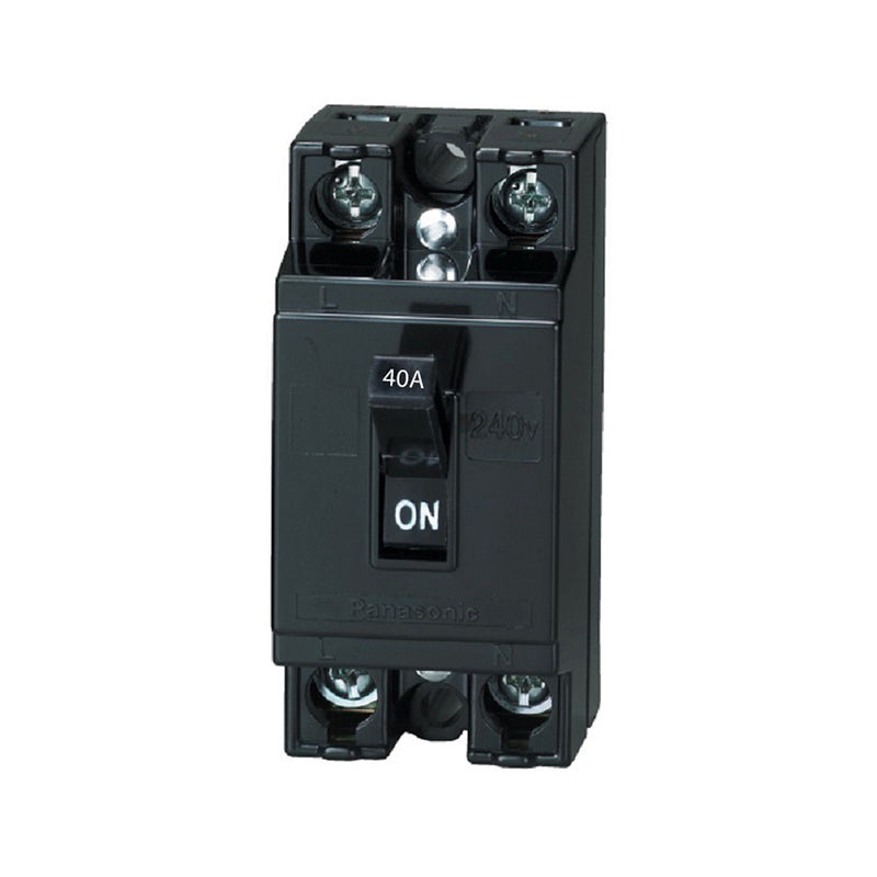 CB cóc bảo vệ quá tải Panasonic HB 2P1E (Safe Breaker), tải định mức từ 6A ~ 40A, dòng cắt 1kA - 1.5kA
