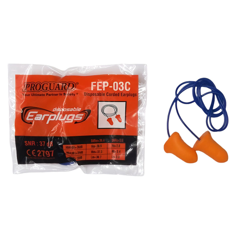 Nút bịt tai chống ồn, loại có dây Proguard FEP-03C chất liệu Foam mềm