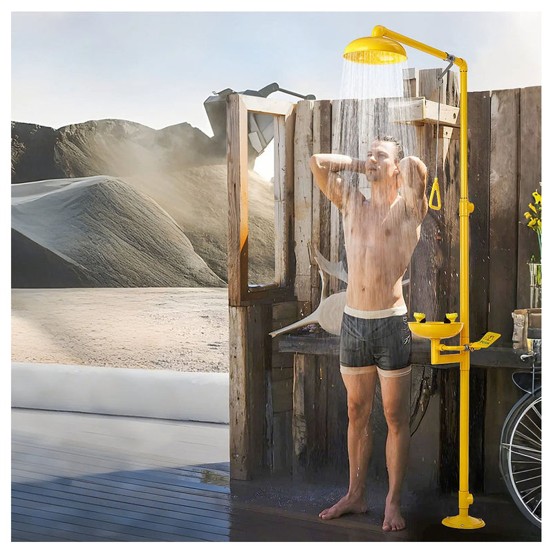 Vòi sen rửa mắt khẩn cấp Proguard PG 10020AB chậu bằng nhựa ABS, mở vòi bằng tay