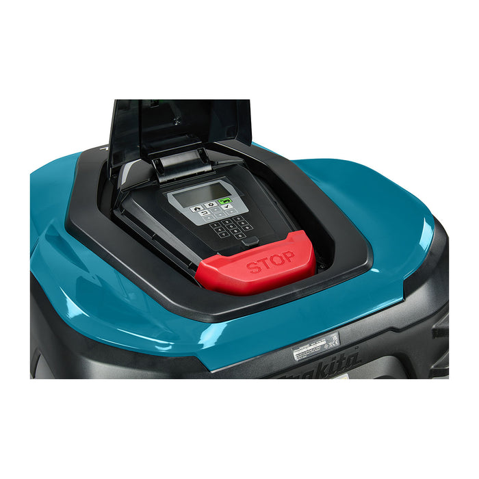 Robot cắt cỏ Makita RM350D dùng Pin tự sạc , diện tích làm việc tối đa 3500m2, độ rộng cắt 240mm