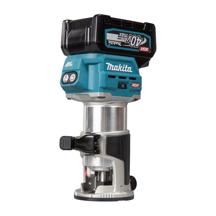 Máy đánh cạnh Makita RT001G dùng Pin 40Vmax XGT, chấu bóp 6.35mm ( 1/4 inch ) và 9.5mm ( 3/8 inch ) công nghệ AWS