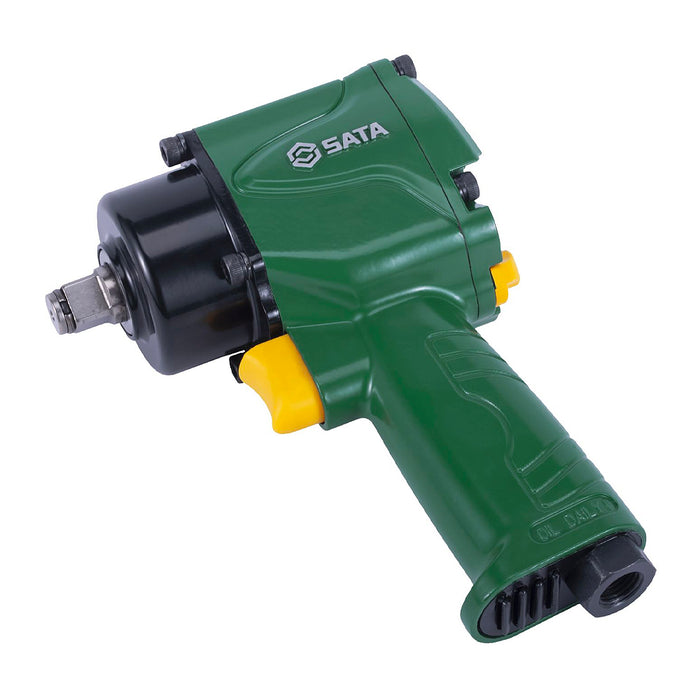 Máy vặn bu lông 1/2 inch cầm tay dạng súng loại nhỏ, hoạt động bằng cơ chế nén khí, dùng trong garage sửa xe ô tô, SATA - 01111