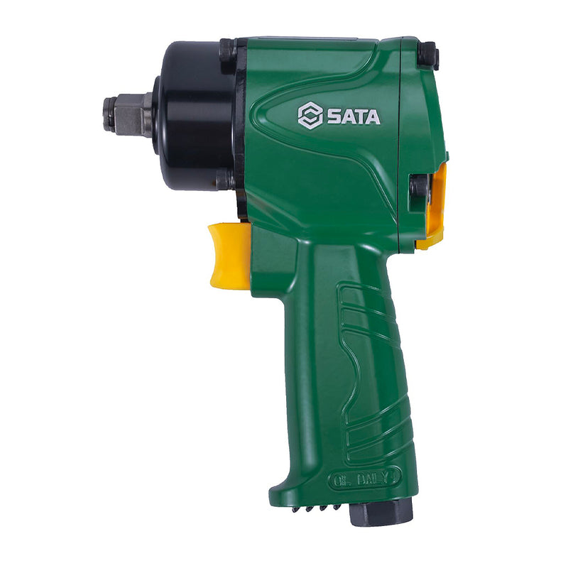 Máy vặn bu lông 1/2 inch cầm tay dạng súng loại nhỏ, hoạt động bằng cơ chế nén khí, dùng trong garage sửa xe ô tô, SATA - 01111