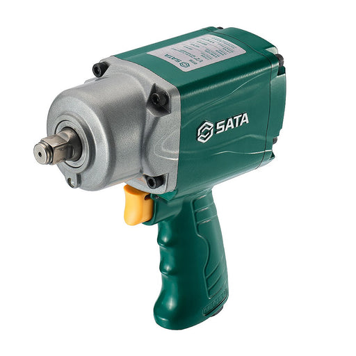 Máy siết bu lông khí nén SATA 01116 cốt 1/2 inch lực mạnh mẽ 1100Nm, vỏ nhôm bền bỉ, xả khí sau.