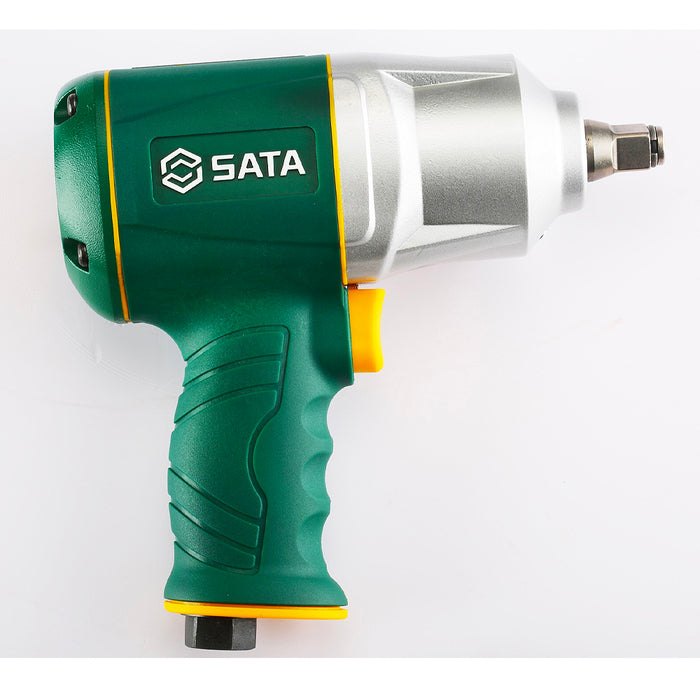 Máy vặn bu lông cầm tay dạng súng, hoạt động bằng cơ chế nén khí, kích thước đầu vuông: 1/2 inch, lực xoắn 1050Nm, dùng trong garage sửa xe ô tô, SATA - 01119