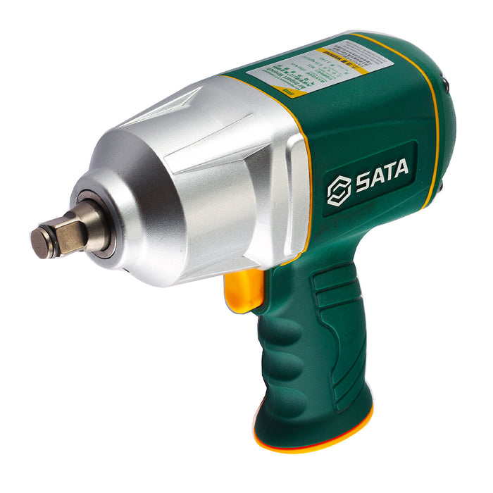 Máy vặn bu lông cầm tay dạng súng, hoạt động bằng cơ chế nén khí, kích thước đầu vuông: 1/2 inch, lực xoắn 1050Nm, dùng trong garage sửa xe ô tô, SATA - 01119