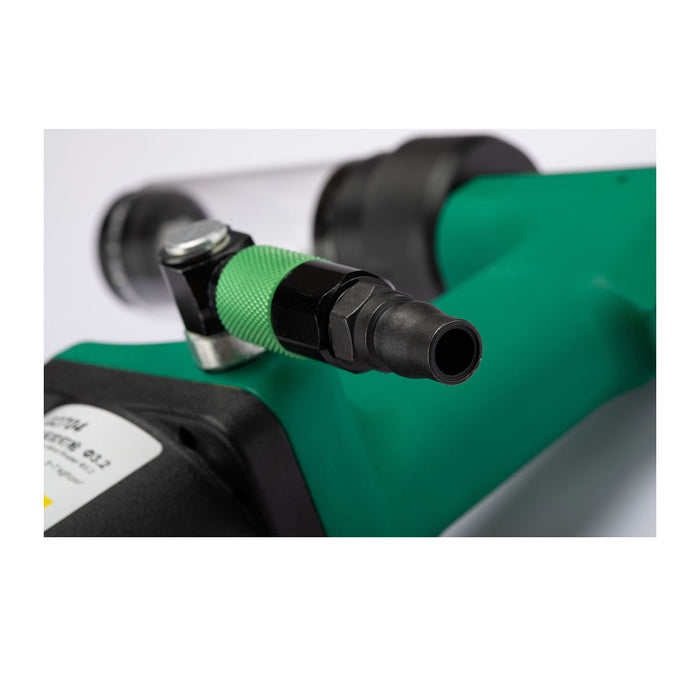 Máy rút  đinh ri vê tự động dùng khí nén kết hợp cơ chế thủy lực SATA, kích thước đinh tán từ Ø3.2 - Ø6.4. Lực rút từ 5800 - 19000N