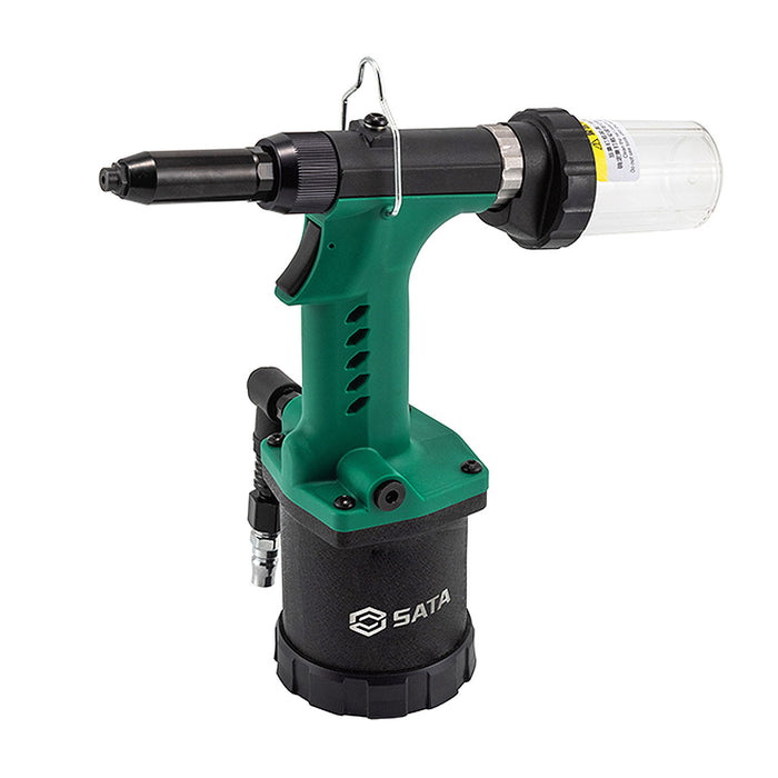 Máy rút  đinh ri vê tự động dùng khí nén kết hợp cơ chế thủy lực SATA, kích thước đinh tán từ Ø3.2 - Ø6.4. Lực rút từ 5800 - 19000N
