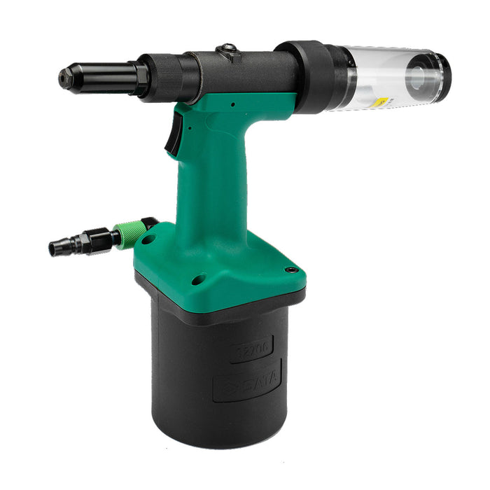 Máy rút  đinh ri vê tự động dùng khí nén kết hợp cơ chế thủy lực SATA, kích thước đinh tán từ Ø3.2 - Ø6.4. Lực rút từ 5800 - 19000N