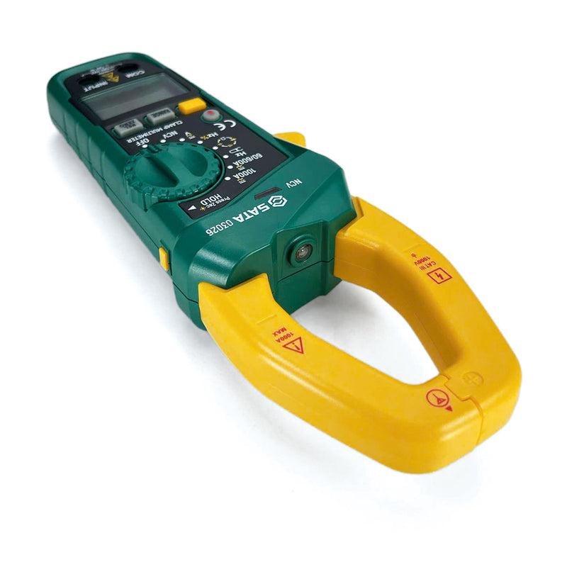 Đồng hồ ampe kìm đo kỹ thuật số đa năng SATA 03026 đo được AC/DC