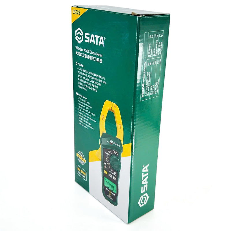 Đồng hồ ampe kìm đo kỹ thuật số đa năng SATA 03026 đo được AC/DC