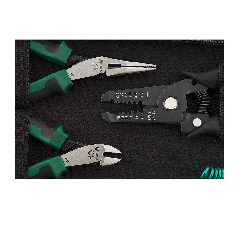 Bộ dụng cụ sữa chữa điện tử cầm tay SATA 03720 22 chi tiết