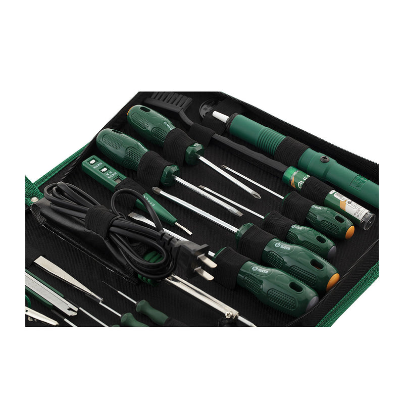 Bộ dụng cụ sữa chữa điện tử cầm tay SATA 03720 22 chi tiết