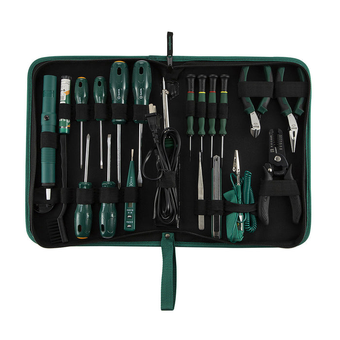 Bộ dụng cụ sữa chữa điện tử cầm tay SATA 03720 22 chi tiết