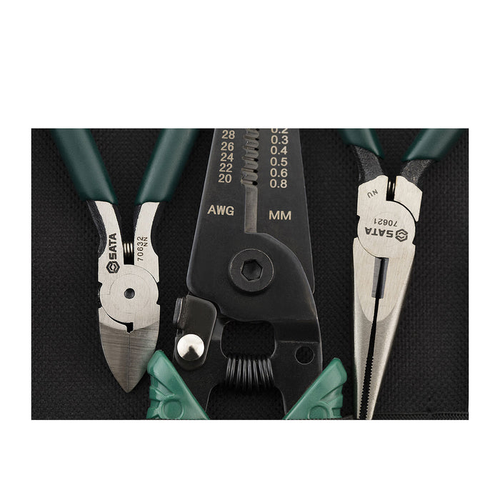 Bộ dụng cụ sữa chữa điện SATA 03750 9 chi tiết