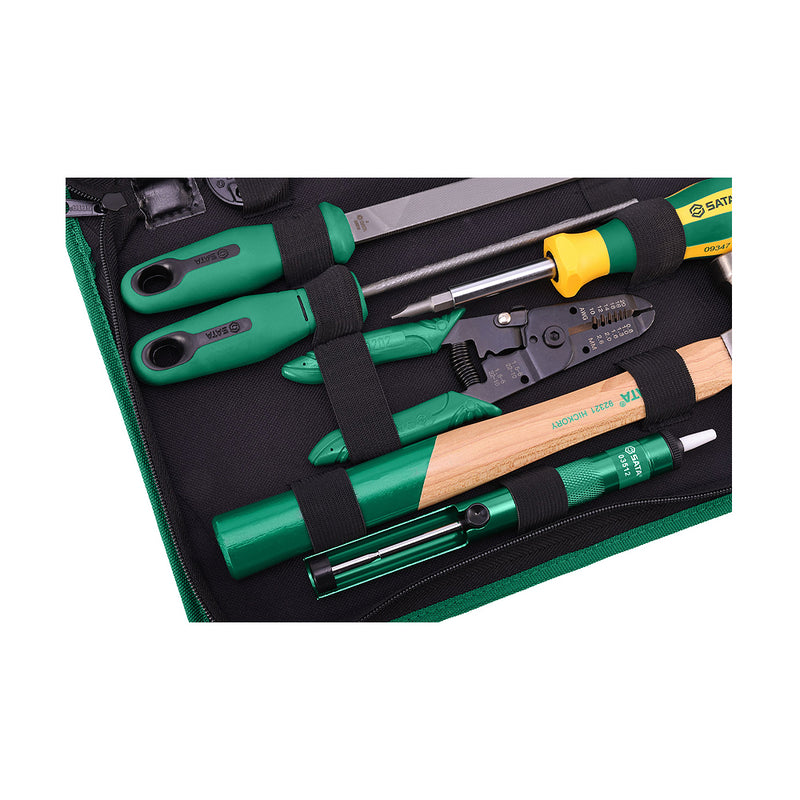 Bộ dụng cụ kết hợp, chuyên sửa điện và linh kiện điện tử 25 chi tiết SATA 03780