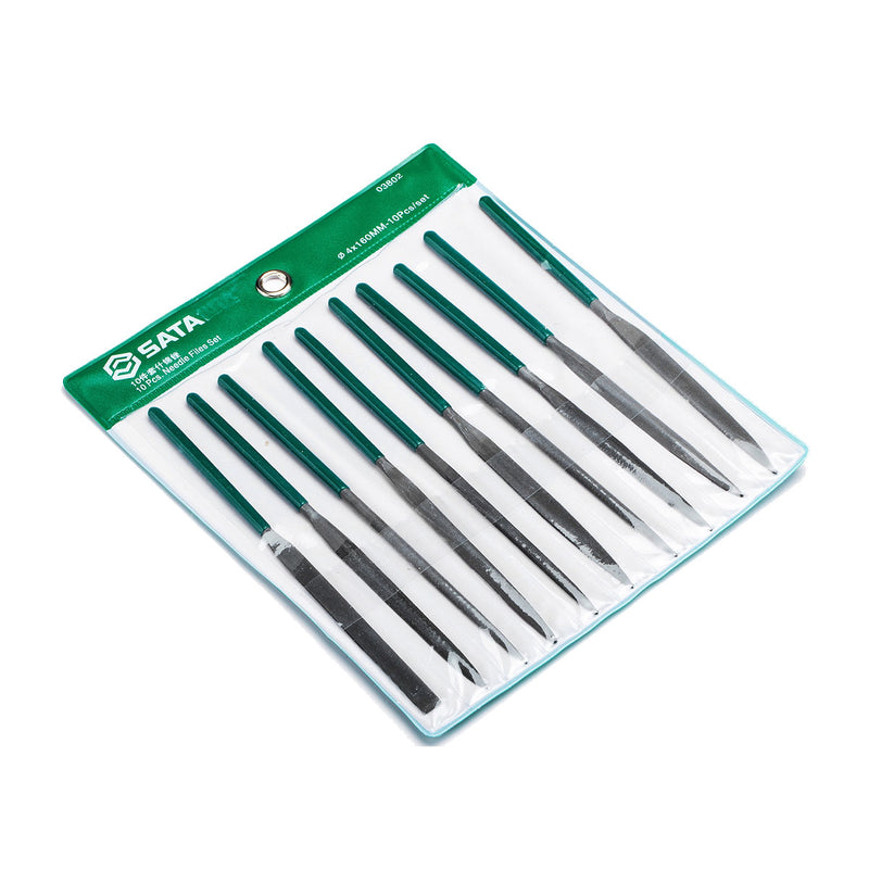 Bộ giũa kim loại dài 4 x 160mm SATA 03802 10 chi tiết