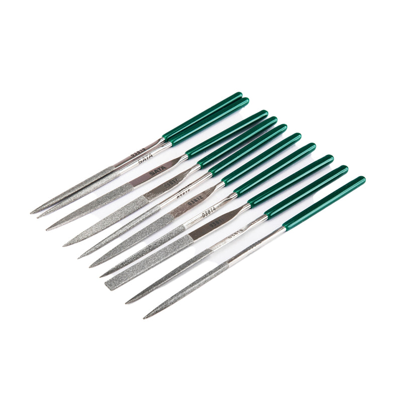 Bộ 10 cây dũa hợp kim SATA 03810 kích thước 3mm x 140mm