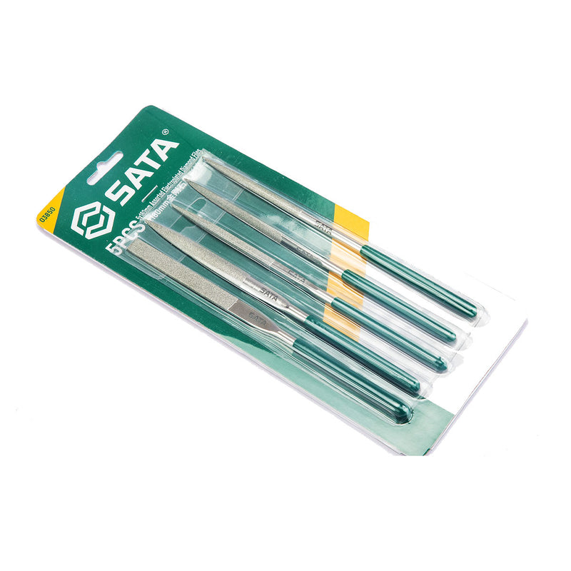 5ピース ダイヤモンドニードルファイルセット 5x180mm SATA 03850