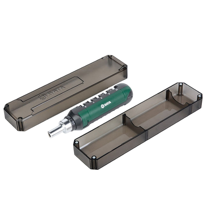 Bộ mũi vặn vít và đầu tuýp, kèm tay vặn 15 chi tiết SATA 05102