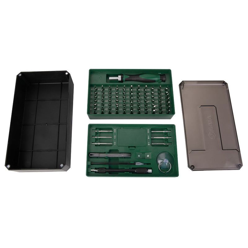 Bộ mũi vặn vít điện tử, kèm tay vặn 91 chi tiết SATA 05105