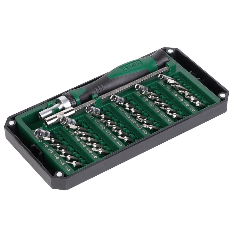 Bộ mũi vặn vít điện tử, kèm tay vặn 38 chi tiết SATA 05107