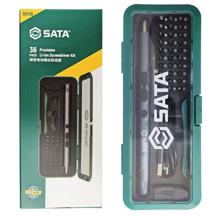 Bộ tua vít điện tử dùng Pin sạc 36 chi tiết SATA 05116