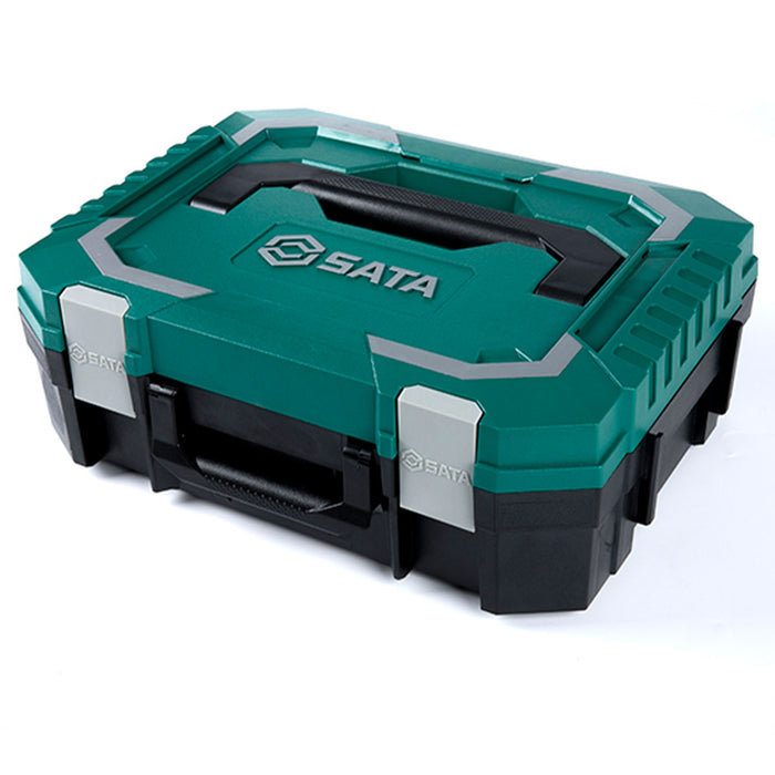 Bộ máy khoan gỗ thép dùng Pin 12V và dụng cụ cầm tay 77 chi tiết SATA 05152B