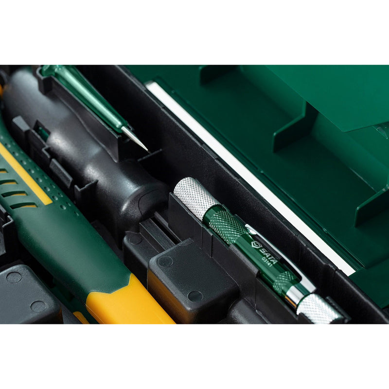 Bộ máy khoan búa 88 chi tiết SATA 05152 dùng Pin 18V