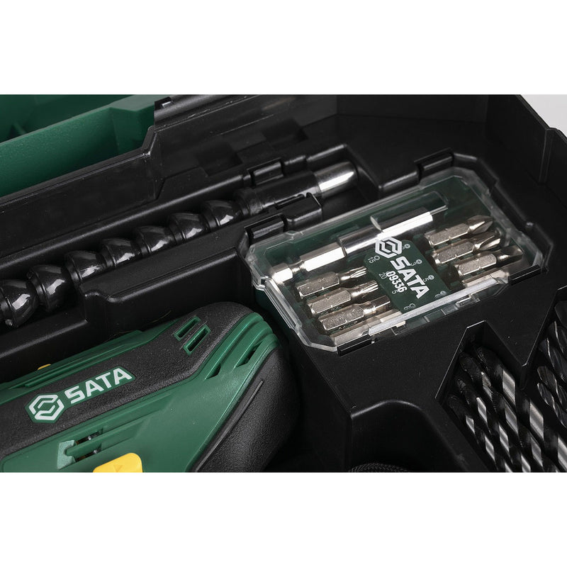 Bộ máy khoan búa 88 chi tiết SATA 05152 dùng Pin 18V
